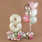Фигура из шаров с цифрой «Spring Blush»