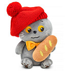 Мягкая игрушка «Басик» в берете и с багетом