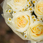 Дуобукет из роз Candlelight и ромашек