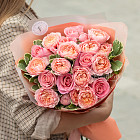 Дуобукет из роз «Сахарный нектарин»