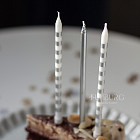 Свечи для торта «Серебряные полоски», 8 шт.