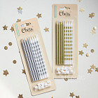 Свечи для торта «Серебряные полоски», 8 шт.