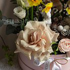 Пасхальная композиция в шляпной коробке №1