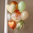 Набор: большой шар, облачко и связка шаров «Солнышко»