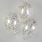 Шар с конфетти «Золотое сияние» Premium