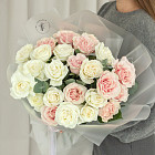 Монобукет из сортовых роз «Розовый сад»