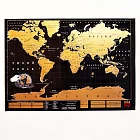 Карта мира «True map» чёрная