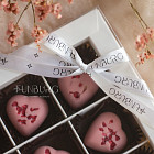 Сердечки из бельгийского шоколада S (клубничный шоколад)