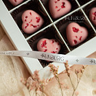 Сердечки из бельгийского шоколада S (клубничный шоколад)