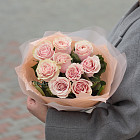 Монобукет из роз Pink Mondial XS