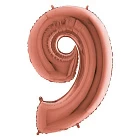 Шар из фольги «Цифра 9 (розовое золото)»
