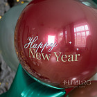 Стеклянный шар Chrome 18″/40 см (с надписью)