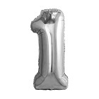 Шар из фольги «Цифра 1 mini (серебряная)» 32″