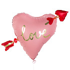 Шар из фольги «Сердце со стрелой» Love