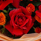 Дуобукет из роз «Пламенное чувство»