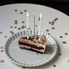 Свечи для торта «Серебряные полоски», 8 шт.