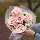 Букет из роз Pink Mondial «Нежное кружево»