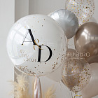 Большой стеклянный шар с конфетти «Champagne» 24″