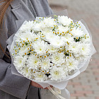 Дуобукет из ромашек и хризантем