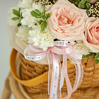 Корзина цветов «Персиковый мусс»