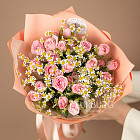 Букет из ромашек и кустовых роз «Сладкое утро»