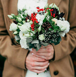 Букет невесты «Теплые краски зимы»