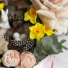 Пасхальная композиция в шляпной коробке №1