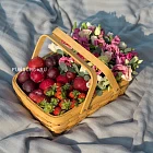 Корзина с фруктами и цветами №1