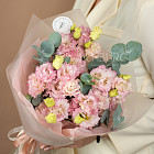 Букет из эустом «Клубничное суфле»