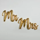 Шары фольгированные с воздухом «Mr&Mrs» (золото)