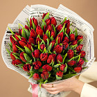 Букет красных тюльпанов L