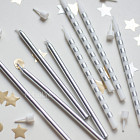 Свечи для торта «Серебряные полоски», 8 шт.