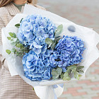 Букет голубых гортензий «Лагуна»