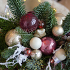 Цветы в шляпной коробке «Розовое шампанское»