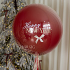 Большой стеклянный шар «Festive Red» 24″