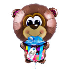 Шар из фольги «Мишка с подарком»