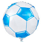 Шарик из фольги «Футбольный мяч (голубой)»