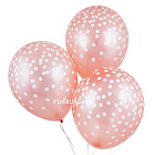 Воздушные шары «Конфетти» (розовое золото)