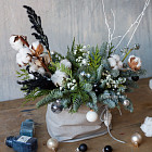 Цветы в декоративном мешке «Аляска»