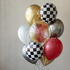 Связка воздушных шаров «Rally» (в красном)