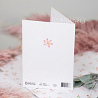 Открытка «С днём рождения» (розовые цветы)