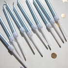 Свечи для торта «Голубой перламутр», 10 шт.