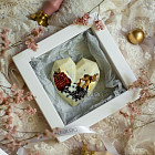 Сердце из бельгийского шоколада (белый шоколад)