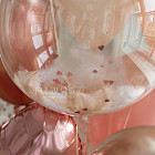 Шар Bubble с перьями и конфетти