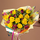 Букет тюльпанов «Фруктовый лед»