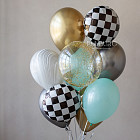 Связка воздушных шаров «Rally» (в голубом)