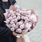 Монобукет из сиреневых хризантем Сантини