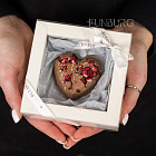 Сердце из бельгийского шоколада с гранатом