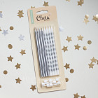 Свечи для торта «Серебряные полоски», 8 шт.