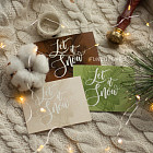 Карточка «Let it snow» (кофейного цвета)